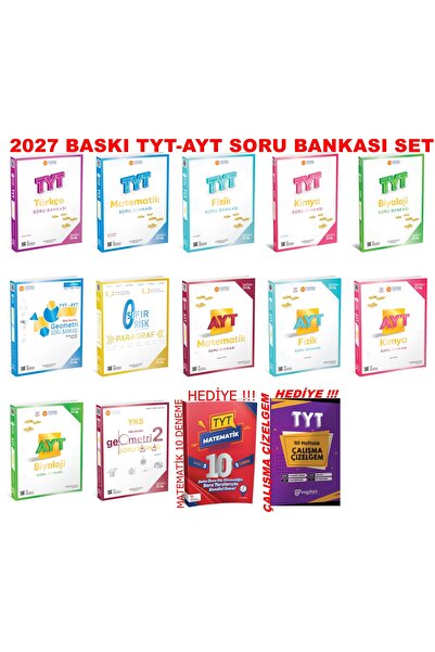 ÜÇ DÖRT BEŞ TYT-AYT 2027 FULL SORU BANKASI SETİ VİDEO ÇÖZÜMLÜ