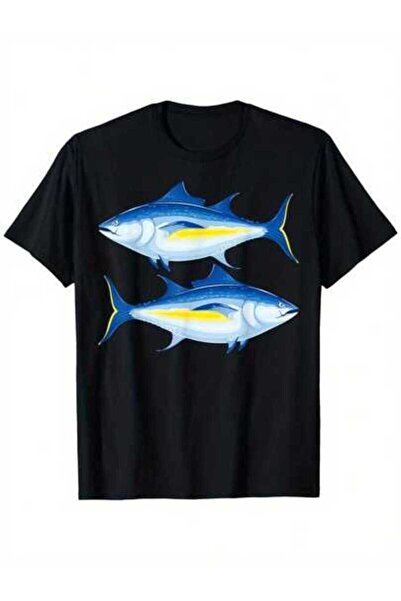 29CUN تي شيرت Deep Sea Bluefin Tuna Heartbeat Fishing Lover Lures مناسب للرجا...