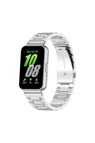 Techsuit Ασημένιο λουράκι από ανοξείδωτο ατσάλι (Galaxy Fit3)