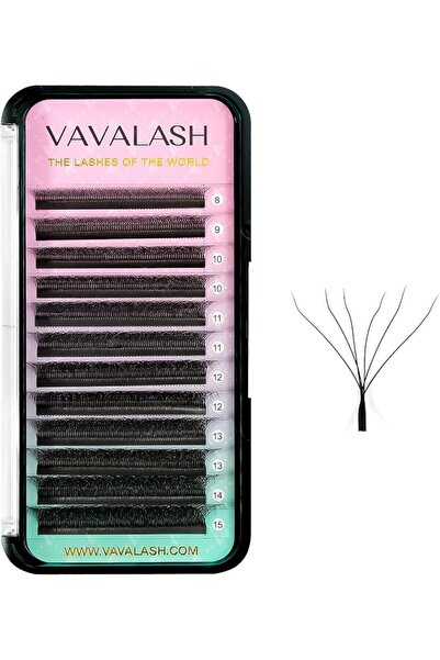 VAVALASH رموش صناعية على شكل حرف Y بتجعيد C، سماكة 0.07 ملم، طول 15 ملم، صيني...