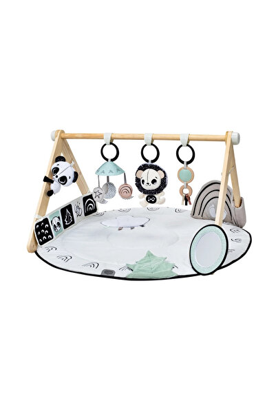 Tiny Love Saltea de gimnastică/edukativă cu suport din lemn, decor alb-negru