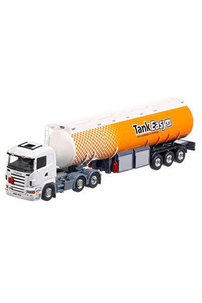 TEKNO Sigilat- Scania R-serie Lowline 2010 Camion Cisterna Alb cu Portocaliu-...