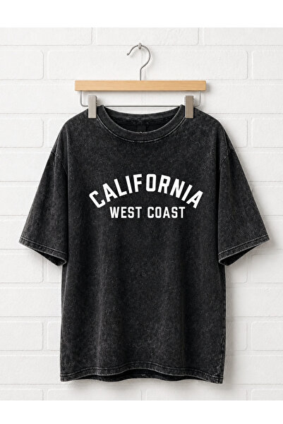 HOFFNUNG Unisex Oversize Vintage Washed Street Style Μόδα του δρόμου Βαμβακερ...