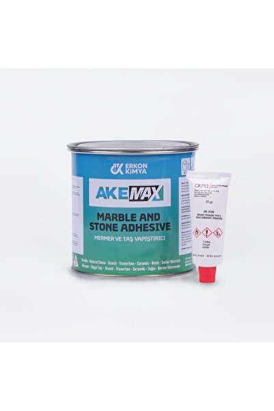 ERKON KİMYA Akemax Mermer ve Taş Yapıştırıcı Siyah 1200 Gr
