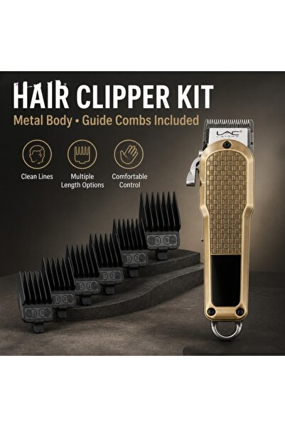 Generic Brand Retro Bronze Metal Professional Hair Clipper Set, Comfort Grip ...