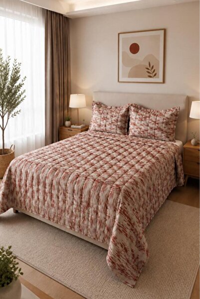 Çeyiz Diyarı Cortina Double Bedspread 240X250 cm Claret Red