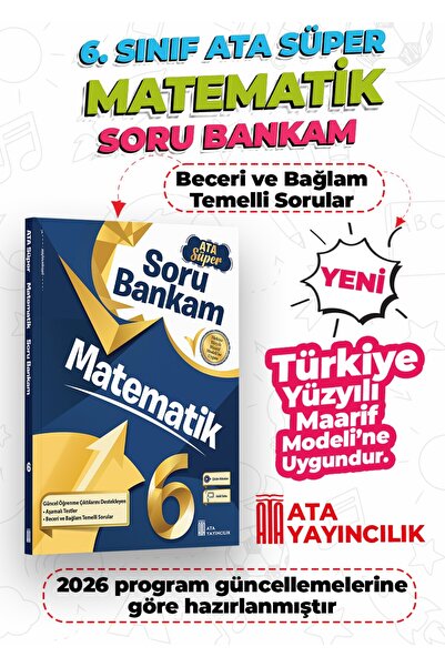 Ata Yayıncılık 6. Sınıf Matematik Ata Süper Soru Bankam Yeni