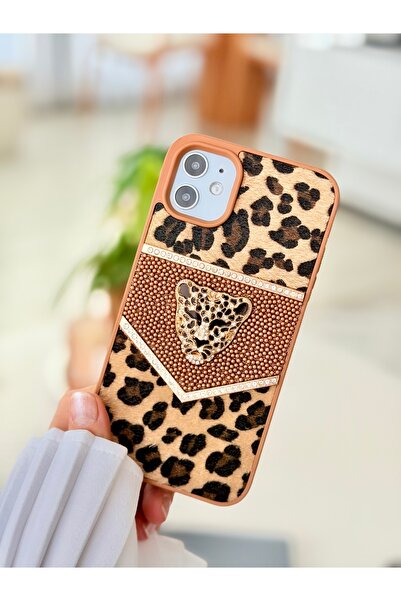 Go Aksesuar Iphone 11 Uyumlu ELMAS Tasarımlı Kaplan Taşlı Işıltılı Parlak Pırlanta Silikon Kılıf