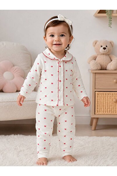 bebboo Mine Trend Dama Girl's Hearted Crochet Set 3 Months