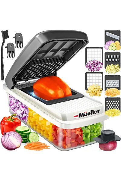 MUELLER 9 Blade Vegetable Chopper, Food Chopper with Container, Salad Chopper...