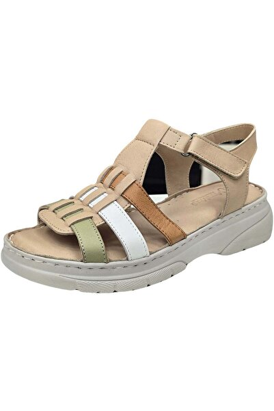 Anna Viotti Sandale D60-336 Bej-Tab-Beyz-Scorp