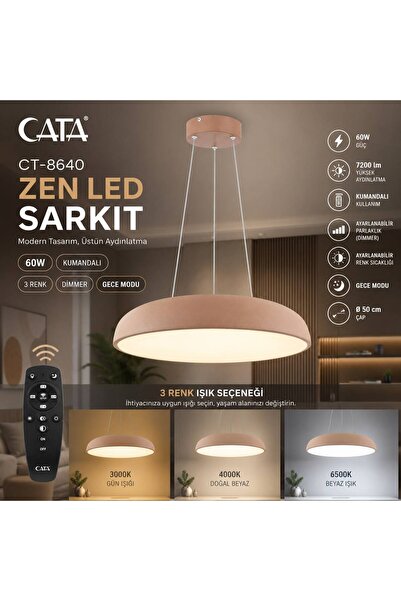 Cata ZEN LED SARKIT AYARLANABİLİR RENK SICAKLIĞI (KUMANDALI)60w