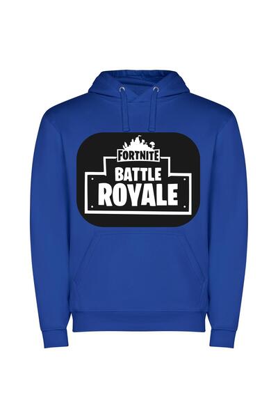 iLovePrints Realistic Fortnite Royale Φούτερ με κουκούλα σε χρώμα Μπλε
