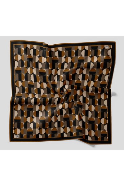 Levidor Women's Geometric Pattern Sparkling Crystal Scarf with Silk Feel