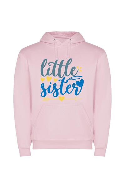iLovePrints Sisterly SVG Signage Φούτερ με κουκούλα σε χρώμα Ροζ