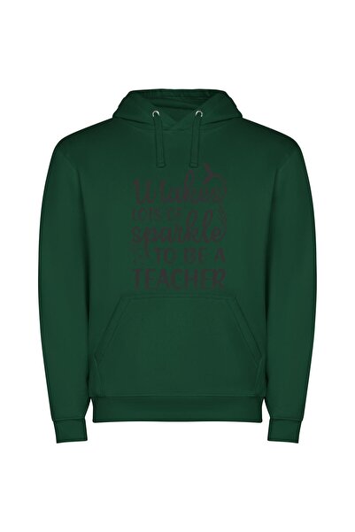 iLovePrints Teacher: Sparkling Light of Education Φούτερ με κουκούλα σε χρώμα...