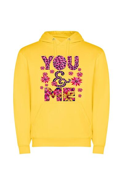 iLovePrints Floral Adobe Affair Φούτερ με κουκούλα σε χρώμα Κίτρινο