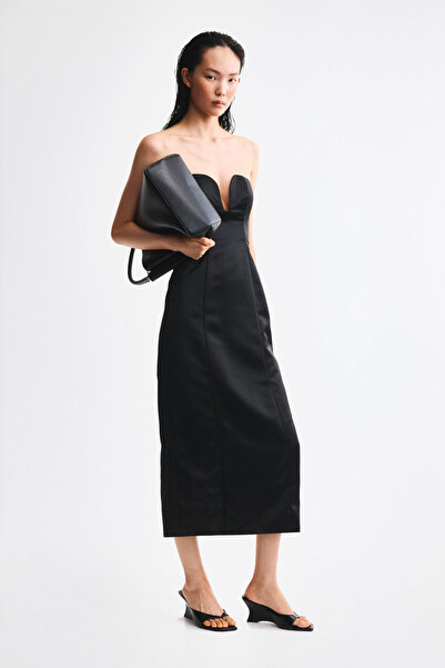 H&M Bedene Oturan Bandeau Elbise