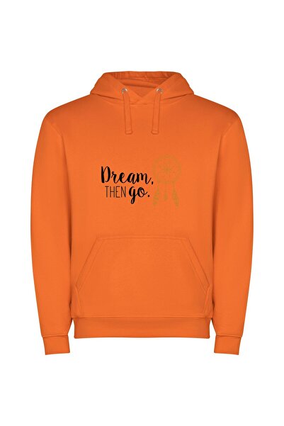 iLovePrints Enchanting Dream Escape Φούτερ με κουκούλα σε χρώμα Πορτοκαλί