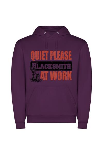 iLovePrints Inspired Blacksmith: Product Design Φούτερ με κουκούλα σε χρώμα Μωβ
