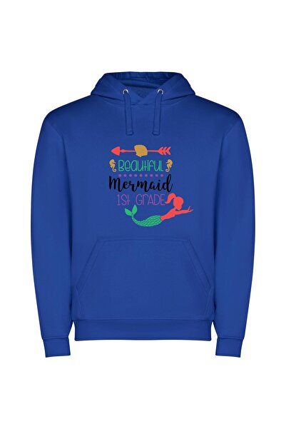 iLovePrints Enchanting Mermaid Magic Φούτερ με κουκούλα σε χρώμα Μπλε