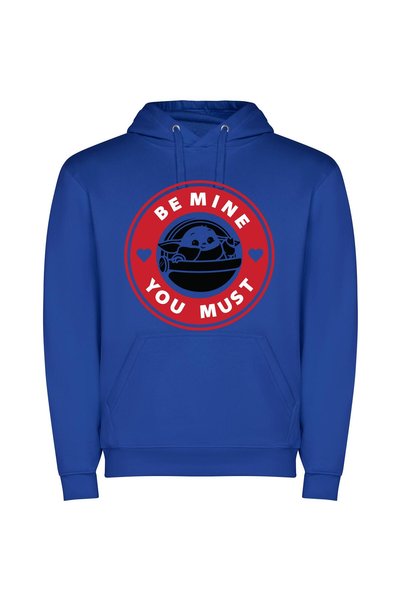 iLovePrints B Mine, Kawaii Yoda! Φούτερ με κουκούλα σε χρώμα Μπλε