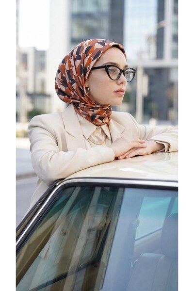 Levidor Women's Geometric Pattern Sparkling Crystal Scarf with Silk Feel