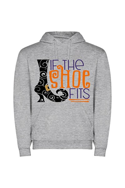 iLovePrints Perfect Fit: Shoe Concept Φούτερ με κουκούλα σε χρώμα Γκρι