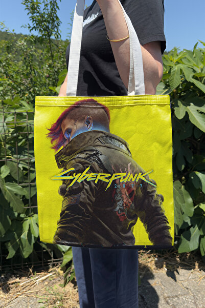 ZipZap Cyberpunk 2077 V5 Double Sided Canvas Print Tote Bag Computer Gaming V...