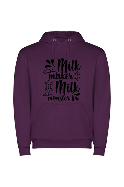 iLovePrints Milk Mania Φούτερ με κουκούλα σε χρώμα Μωβ