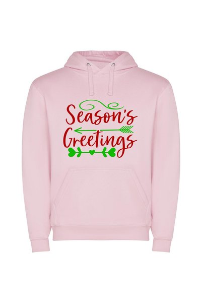 iLovePrints Festive 2015 Greetings Φούτερ με κουκούλα σε χρώμα Ροζ