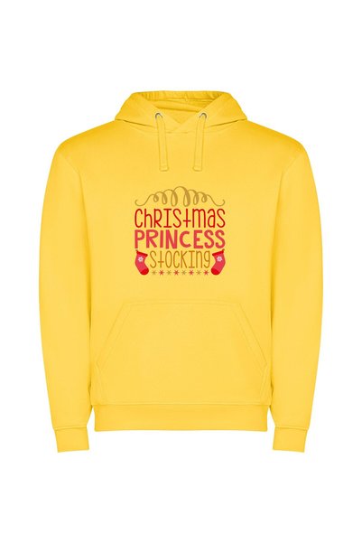 iLovePrints Royal Christmas Delights Φούτερ με κουκούλα σε χρώμα Κίτρινο