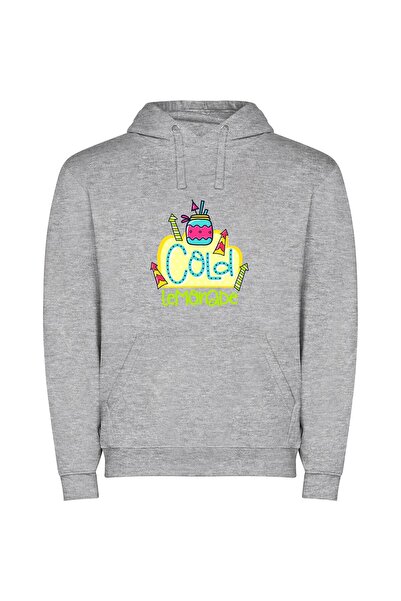iLovePrints Delicious Frozen Delights Φούτερ με κουκούλα σε χρώμα Γκρι