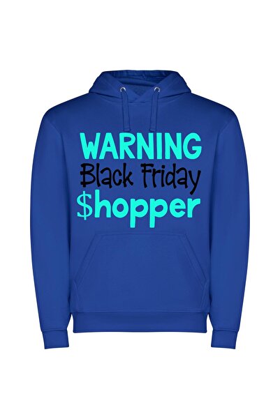 iLovePrints Black Friday Madness: Shocking! Φούτερ με κουκούλα σε χρώμα Μπλε