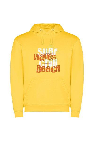 iLovePrints Wavecut Surf Bliss Φούτερ με κουκούλα σε χρώμα Κίτρινο