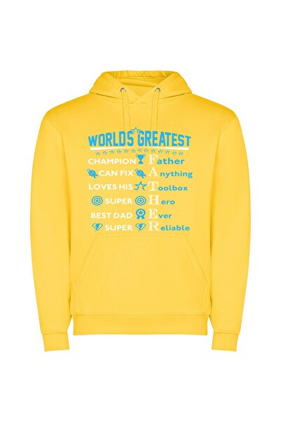 iLovePrints World's Greatest Extravaganza Φούτερ με κουκούλα σε χρώμα Κίτρινο