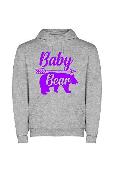 iLovePrints Magical Bear Designs Φούτερ με κουκούλα σε χρώμα Γκρι