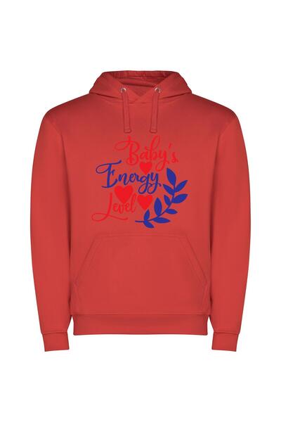 iLovePrints Energetic Blend of Colors Φούτερ με κουκούλα σε χρώμα Κόκκινο