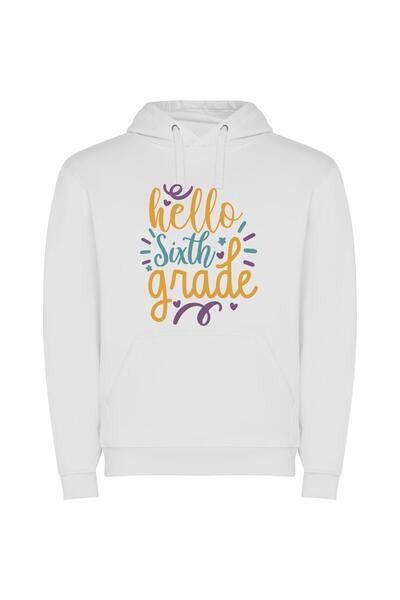 iLovePrints Artistic Greetings: Hello 6th Grade! Φούτερ με κουκούλα σε χρώμα ...