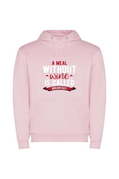 iLovePrints Fine Taste Pairing Φούτερ με κουκούλα σε χρώμα Ροζ