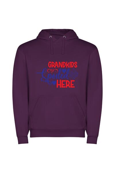 iLovePrints Blessed Generations Blooming Grandly Φούτερ με κουκούλα σε χρώμα Μωβ