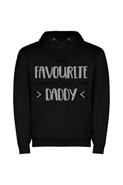 iLovePrints Daddy's Classy Favorite People Φούτερ με κουκούλα σε χρώμα Μαύρο