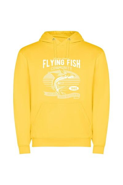 iLovePrints Gilded aquatic allure Φούτερ με κουκούλα σε χρώμα Κίτρινο