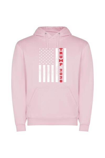 iLovePrints Patriotic Trump Emblem Φούτερ με κουκούλα σε χρώμα Ροζ