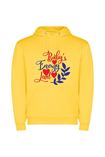 iLovePrints Energetic Blend of Colors Φούτερ με κουκούλα σε χρώμα Κίτρινο
