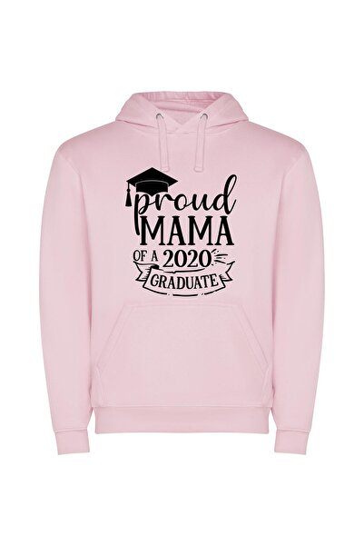 iLovePrints Elegant Mama: Future Graduate Φούτερ με κουκούλα σε χρώμα Ροζ