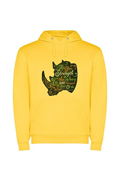 iLovePrints Serenity in Vibrant Hues Φούτερ με κουκούλα σε χρώμα Κίτρινο