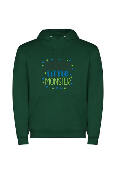 iLovePrints Daddy's Monster Fun Zone Φούτερ με κουκούλα σε χρώμα Πράσινο