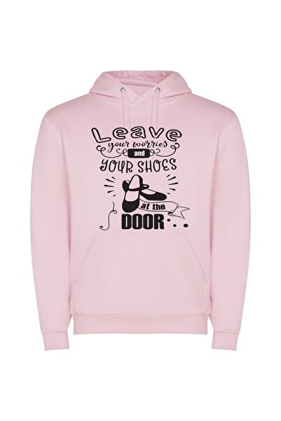 iLovePrints Shoes: Entryway to Mood Φούτερ με κουκούλα σε χρώμα Ροζ