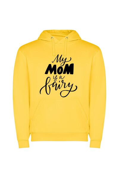 iLovePrints Enchanting Maternal Magic Φούτερ με κουκούλα σε χρώμα Κίτρινο